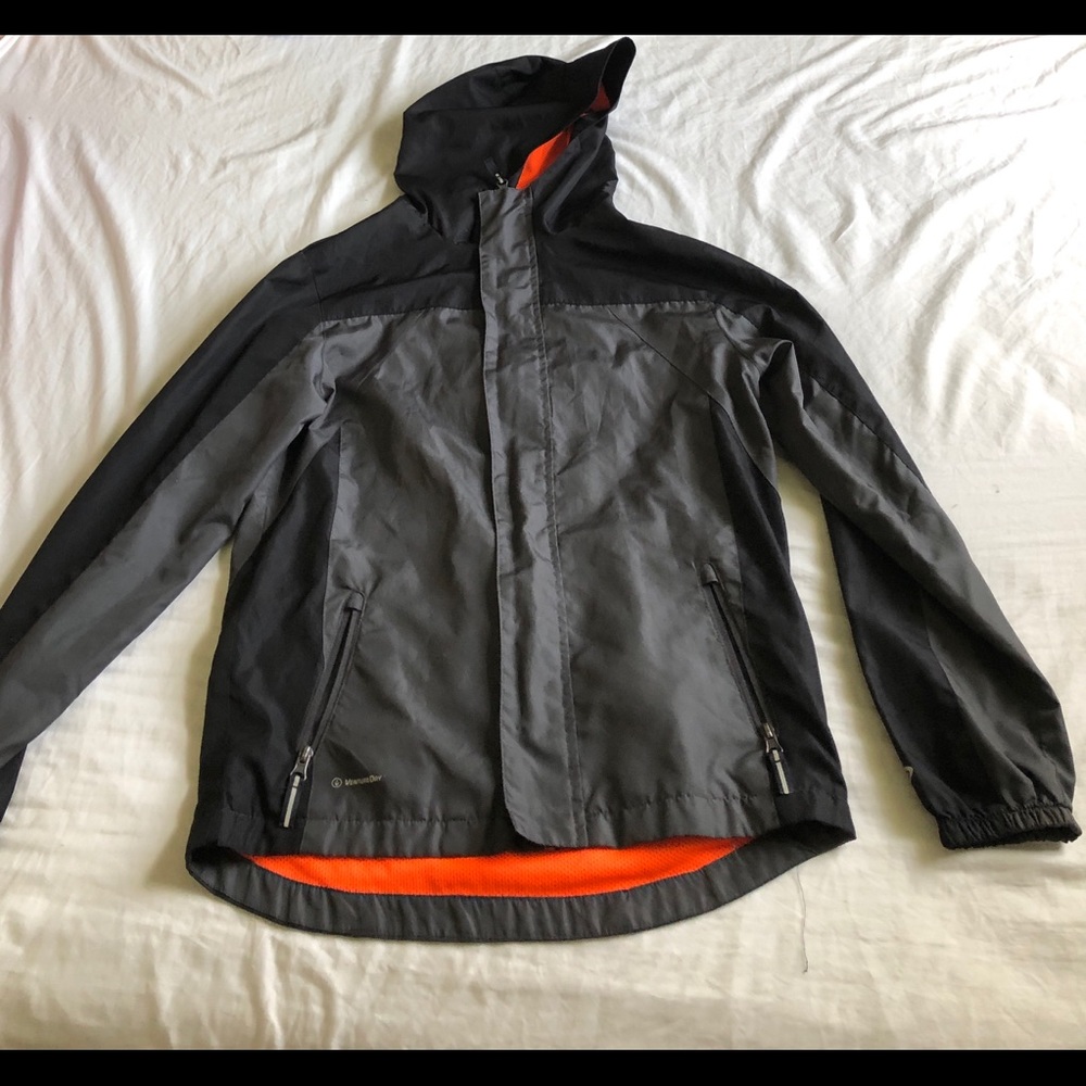 champion grey kids rain coat